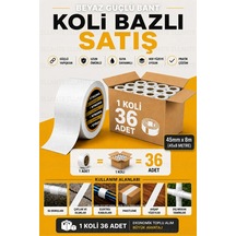 Beyaz Güçlü Tamir Bandı 45mm X 8m Çok Amaçlı Su Geçirmez Tamir Bandı 36 Adet