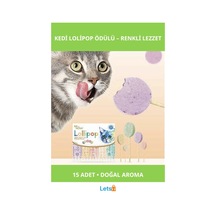 Renkli Lezzetli Kedi Lolipopu Ödül 15 Adet