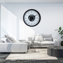 Roma Signature 60 Cm Çarklı Siyah Duvar Saati Çok Renkli