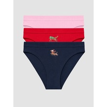 Lcw Young Kırmızı Baskılı Bikini Külot 3'lü