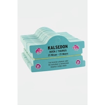Kalsedon - 32 - & Boğa Burç Bileklik Kartı - Nazblsmm - Açık Mavi