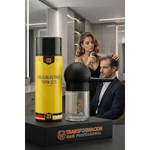 Tr Aplikatörlü Saç Dolgunlaştırıcı Set Koyu Ton Kahverengi 50gr Topik Fiber Tozu &amp Profesyonel Pompa 721501
