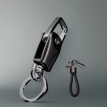 Boatshop1 Dayanıklı Çinko Alaşımlı Anahtarlık Siyah Ve Altın Tonlu Örgü Anahtarlık Dahil Araba Anahtarları İçin