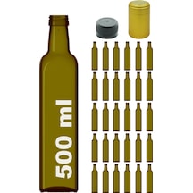 Afracam Maraska Yeşil 500 ML Cam Şişe Kapak Kapüşon 30 Adet