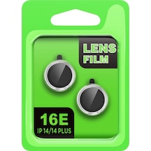 Mey İthalat Apple Uyumlu iPhone 16e Raze Metal Kamera Lens - Gümüş