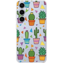 Samsung Galaxy S24 Plus İle Uyumlu Water Color 4 Kamera Korumalı Şeffaf Kılıf Şeffaf
