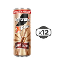 Nescafe Xpress Café Latte Şekersiz 250 Ml X 12 Adet Hazır