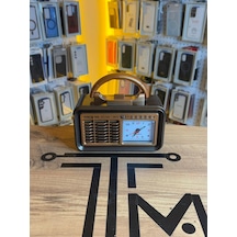 Retro Analog Saatli Radyo Bluetooth Fm Am Sw Usb Tf Kart Destekli Hoparlör