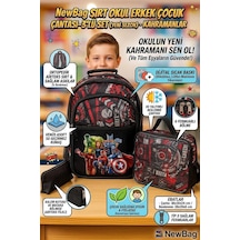 Newbag Kahramanlar Sırt İlkokul Çantası-3'lü Set