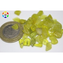 Delikli Peridot (Zebercet) Taşı Mini Boy 50 Adet