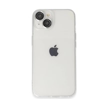 Apple Uyumlu   iPhone 14 Kılıf Luko Lens Silikon - Gümüş