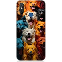 Xiaomi Mi 8 Uyumlu Sevimli Köpekler Desenli Silikon Kılıf