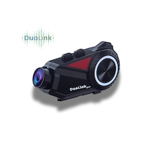 DuoLink X74 Pro İnterkom Motosiklet Kameralı 360° Modül 6 Kişi Bluetooth Kask Intercom Video Kayıt Kulaklık