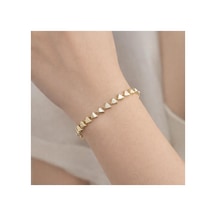 14k Üçgen Tasarım Gold Bileklik Altın Altın