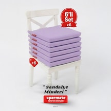 Xpermate 6'lı Sandalye Minderi Su İtici Kumaş 40 x 40 CM Lila