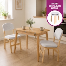 Vilinze Ege Sandalye Avanos Ahşap Mdf Mutfak Masası Takımı - 90x120 Cmavanos-06090k-nn-19n-ege2-sigmabeyaz