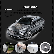 Fiat Egea Oto Araç Kapı Koruma Fitili 5 Metre Parlak Siyah Renk