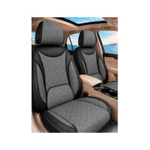 Toyota Yaris 2005 Ve Sonrası Uyumlu Softcotton Serisi Füme - Siyah Oto Koltuk Kılıfı