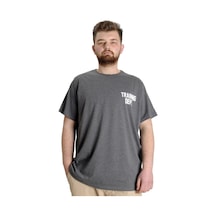Mode Xl Büyük Beden Erkek T-Shirt Traınıng Dept 23128 Antramelanj 001