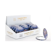 Larimar Taşlı İstanbul Tasarımı El Aynası İnce Model 18 - 9097763676000lmr