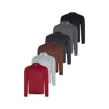 Altılı Set V4007 Dewberry Erkek Sweatshırt-siyah-lacivert-antrasit-gri-bordo-kahve Siyah-lacivert-antrasit-gri-bordo-kahve