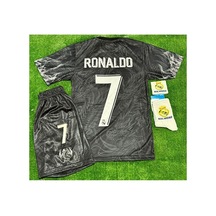 Realmaadrid 2026 Özel Tasarım Ronaldo Çocuk Forması 4 Lü Set Siyah