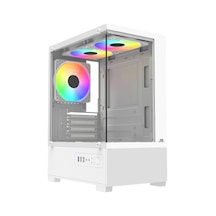 Powerboost Pb-m5001w 500w 3-12cm Rainbow Fanlı Usb 3.0 Seaview M-atx Gaming Beyaz Kasa