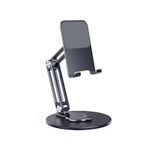 Microcase 360 Döner Başlıklı Kaymaz Pad'li Alüminyum Katlanabilir Masaüstü Telefon Standı Al5415 Siyah Microcase 360 Döner Başlıklı Kaymaz Pad'li Alüminyum Katlanabilir Masaüstü Telefon Standı Al5415 Siyah