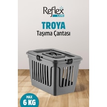 Reflex Care Troya Kedi Ve Köpek Taşıma Çantası Gri 49,5 X 33,5 X 33 Cm