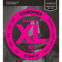 Daddario ECB815 Bas Tel Set 5 Telli Soft Long 0.45