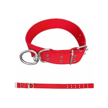 Savex Dokuma Köpek Boyun Tasması Kırmızı 5 80 Cm Fosforlu Sarı