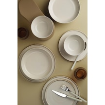 Kütahya Porselen Fit-c 12 Parça 4 Kişilik Stackable Yemek Takımı - Krem