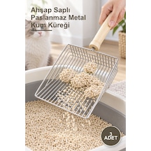 3 Adet Ahşap Saplı Paslanmaz Metal Kum Küreği
