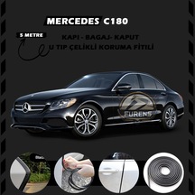 Mercedes C180 Oto Araç Kapı Koruma Fitili 5 Metre Parlak Siyah Renk