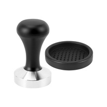 Metabagua Kahve Sabotaj Seti, Düz Paslanmaz Çelik Tabanlı Espresso Damgası 4bızpt Siyah