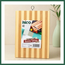 Bezos Bambu Kesme Tahtası 24x34x1.3 Cm - Metal Kulplu Bzs01 Diğer