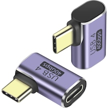 Cr47 Usb4 Type-c Dişi - Erkek Dönüştürücü Adaptör 40 Gbps Veri Transferi, 100w Pd Hızlı Şarj & 8k Görüntü Aktarımı Destekli Mini Dönüştürücü