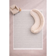 %100 Akrilik 1. Kalite Yumuşak Tuşeli Modern Toz Tutmaz Halı Salon Mutfak Çocuk Odası Halısı Krem
