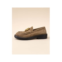 37brandshoes Bej Süet Loaferlar Bej Bej