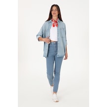 U.S. Polo Assn. Kadın Açık Mavi Skinny High Waist Fit Jean Pantolon 50297532-DN0013