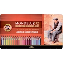 Mondeluz Aquarell Boya Kalemi 72 Renk Metal Kutu No Color