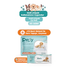 Pepy Kedi Ve Köpek Kullanımına Uygun Çiş Pedi Yatak Koruyucu 60x90cm + Evcil Hayvan Temizleme Mendili Pepy Kedi Ve Köpek Kullanımına Uygun Çiş Pedi Yatak Koruyucu 60x90cm + Evcil Hayvan Temizleme Mendili