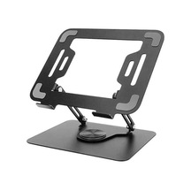 Zr-110 B Alüminyum 360 Derece Dönen Tabanlı Katlanabilir Taşınabilir Laptop Standı Koyu Gri