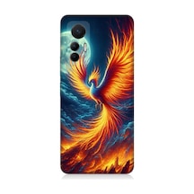 Xiaomi Mi 12 Lite 5g Uyumlu Ateşle Dans Eden Anka Desenli Silikon Kılıf Çok Renkli