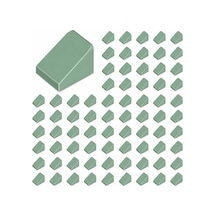 Yedek Parçalar: Slope: 100 Adet 1x1x2/3 Kum Yeşili - Sand Green 54200