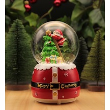 Hediyebiziz  Yılbaşı Kar Küresi Noel Işıklı Ve Müzikli Christmas Noel Baba -7