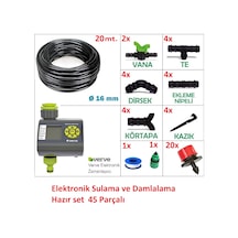 Verve Elektronik Bahçe Sulama Sistemi Ful Set 20 Metre Hortum