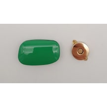 Angel Çanta Aksesuar Yeşil Renkli Light Gold Mıknatıslı Kilit