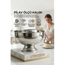 K&A Profesyonel 13 Cm Çapında Pilav Kalıbı - Helva Kalıbı 304 Paslanmaz Çelik 723024 Acı Kahverengi