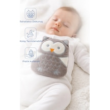 Babyjem Kiraz Çekirdekli Baykuş Kadife Rahatlatıcı Gaz Kemeri & Gaz Yastığı - Gri